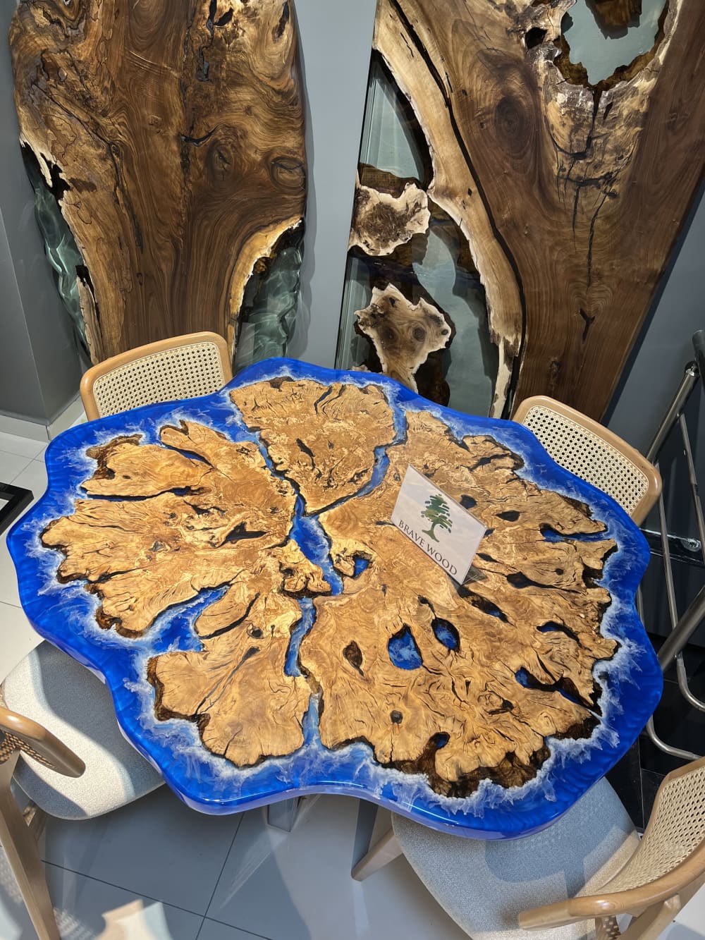 Round dining room table, Epoxy table, Epoxy round table, by Brave Wood ...