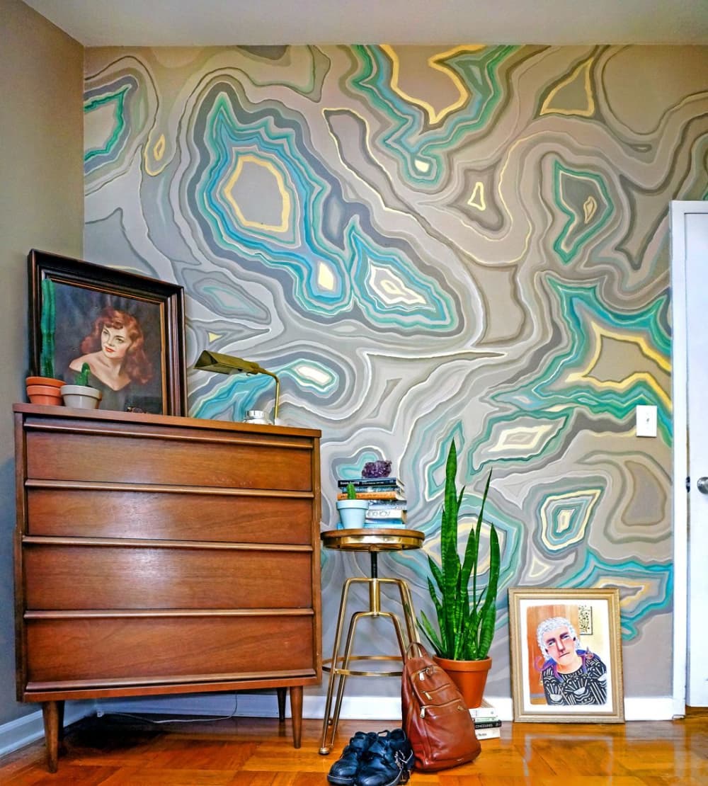 Geode Accent Wall Mural by Liz Maycox Wescover Murals
