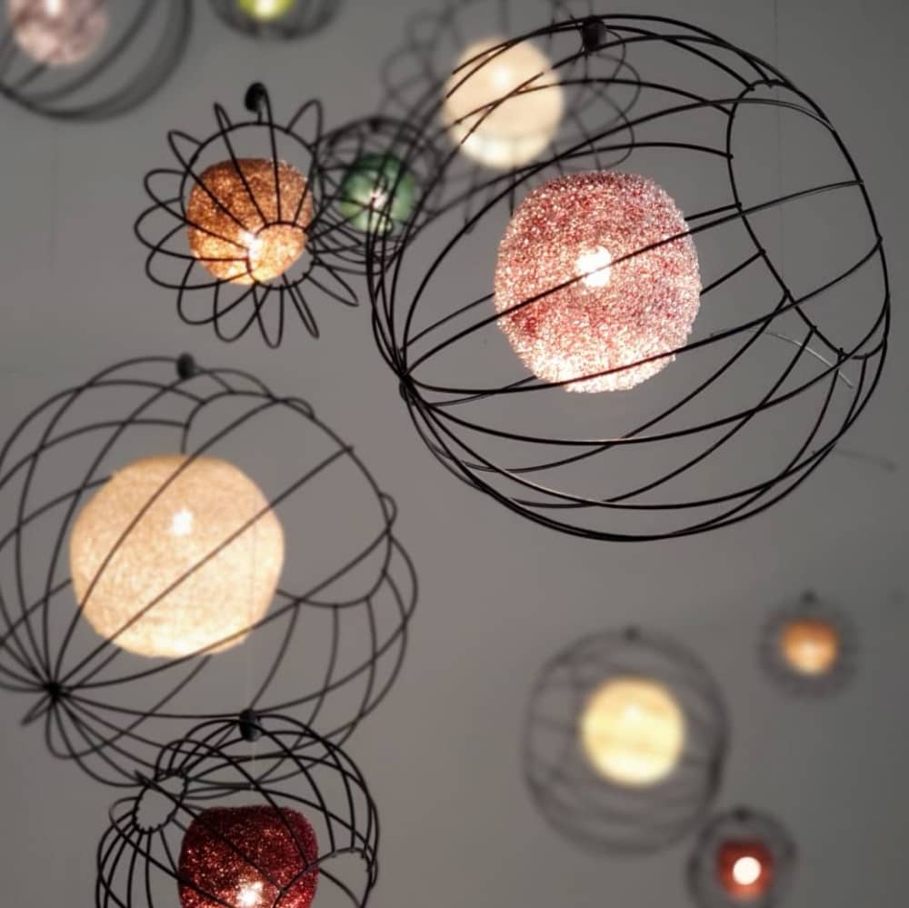 Orbs Suspended Lights Installation by Umbra & Lux at Salari Fine