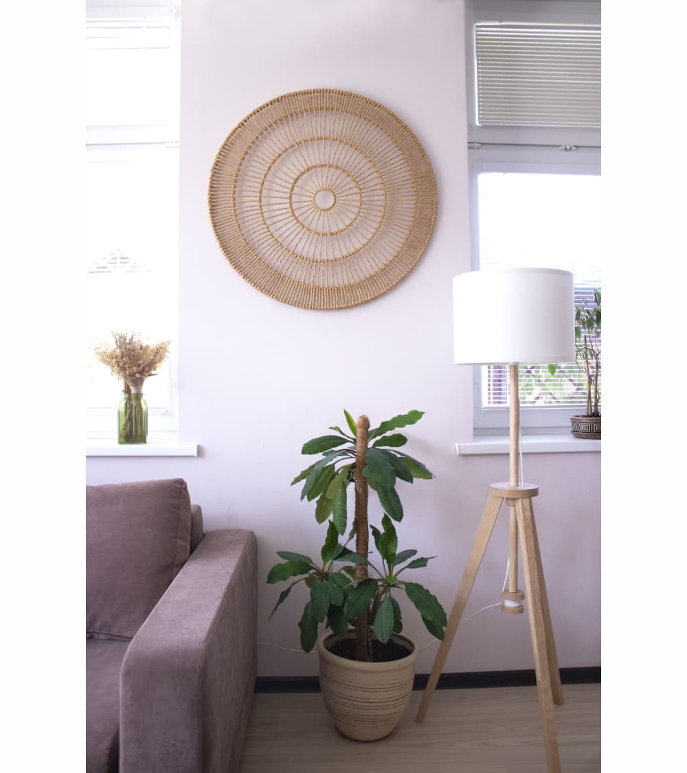 WHEEL Round Raffia Macrame Wall Hanging by Vila Vera | Wescover Wall ...