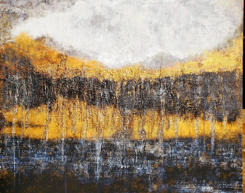 Golden Stratus by Liz Johnston | Wescover Paintings