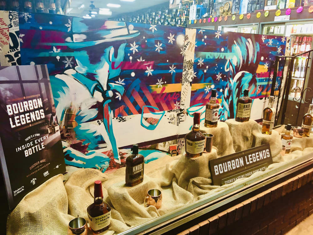 Bianca Romero Window Display design for Maker's Mark, Knob Creek