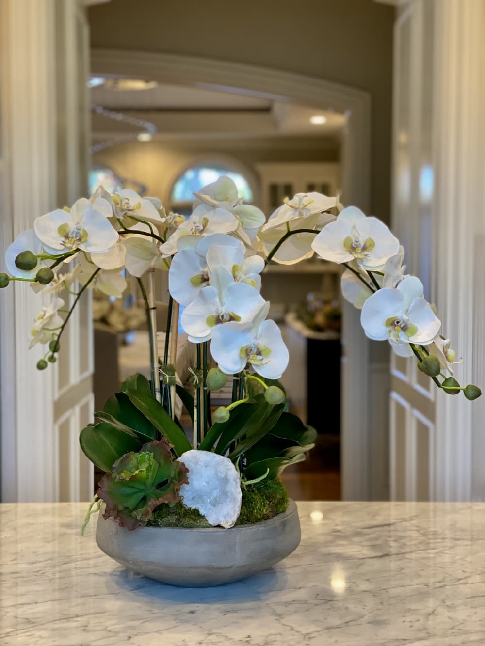 Silk Orchid Arrangement by Fleurina Designs | Wescover Floral Arrangements