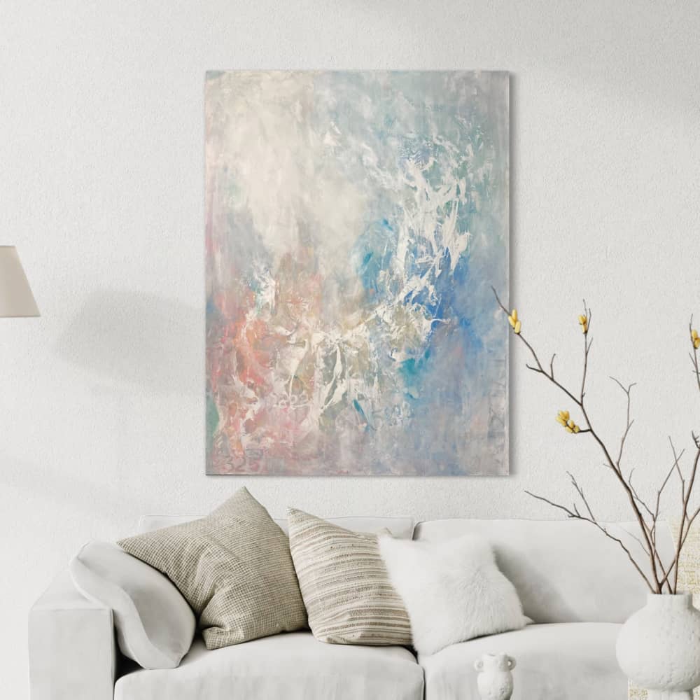 Custom Pastel Colors Abstract Painting by Rebecca Hutchins | Wescover ...