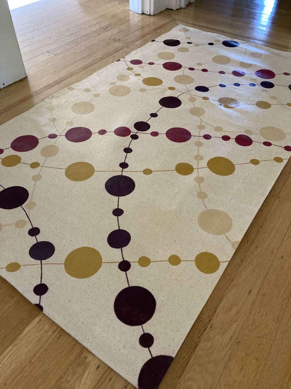 STRING THEORY floorcloth 2.5' x 4.5' by OTSI design | Wescover Rugs