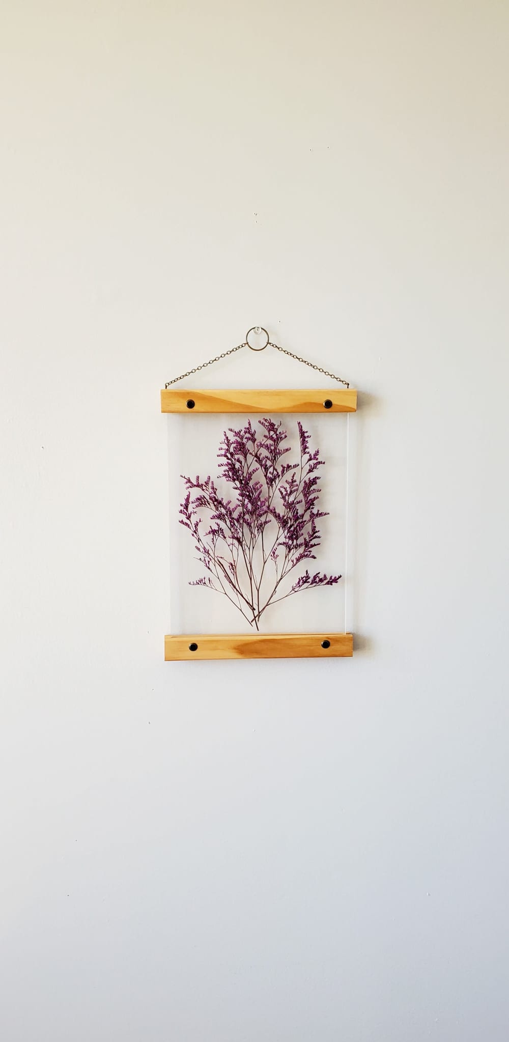 purple pressed flower wall art decor for earthy bedroom deco by Studio  Wildflower