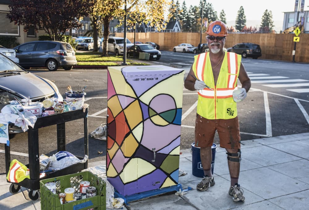 Redwood City Utility Box by Arthur Koch Wescover Street Murals