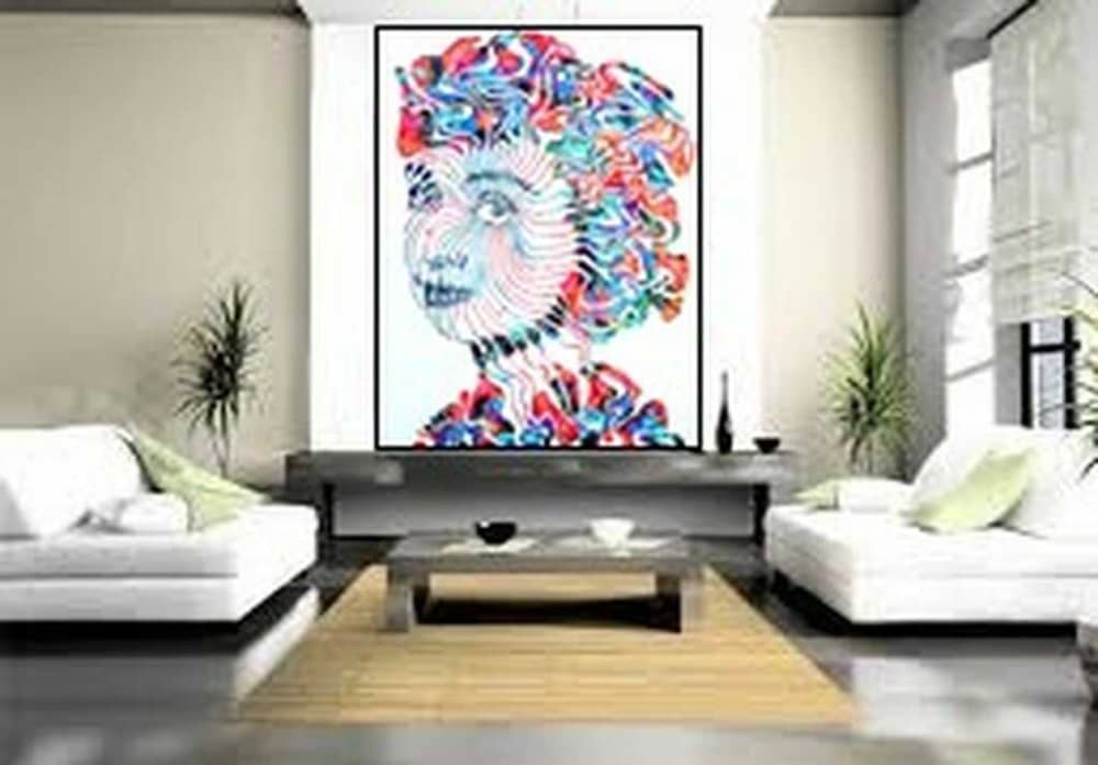 painting sculpture 3D op art audrey Hepburn wall decor by Virginie ...