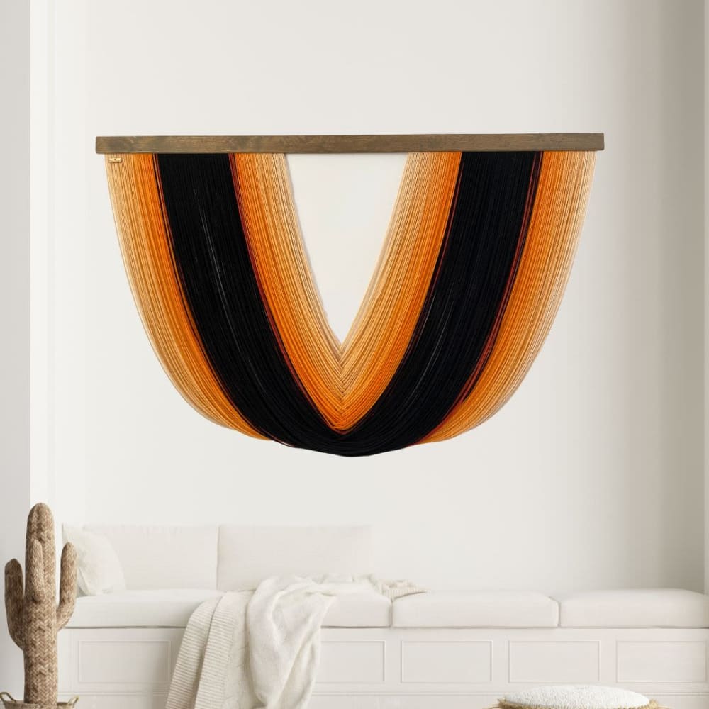 Maree OrangeModern wall art by Olivia Fiber Art Wescover Wall Hangings