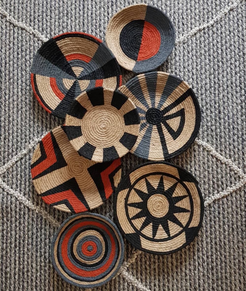 Set of 7 Boho Wall Plate Decor by Sarmal Design | Wescover Decorative ...