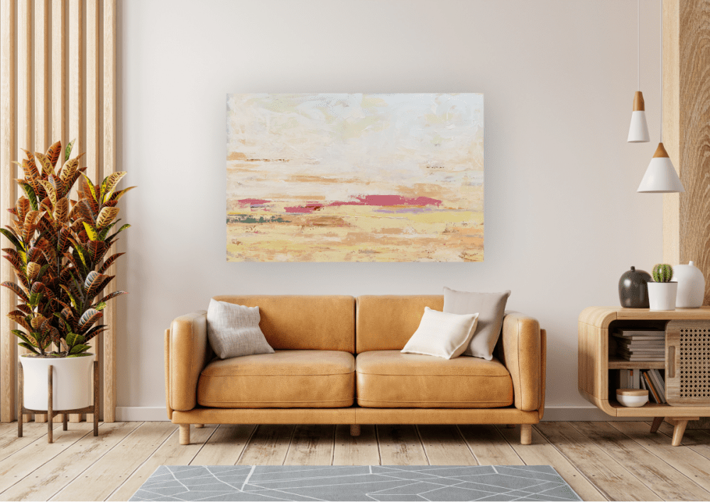 Multi-Color and Vibrant Diptych on Large Square Canvases by Ariane  Callender Abstract Artist