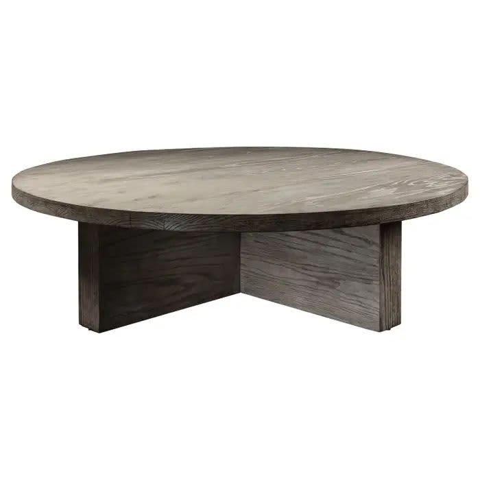 Handcrafted Solid Oak Round Atlantic Coffee Table by NO AGE FURNITURE ...