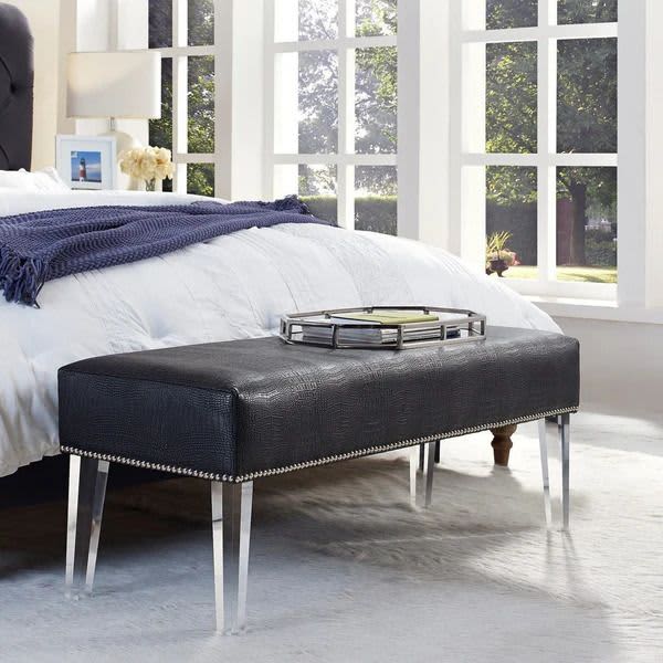 Bench with clear acrylic legs by PlasticMart | Wescover Benches & Ottomans