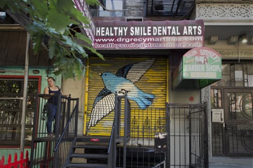 Mountain Bluebird | Street Murals by Nathan Catlin | 3610 Broadway in New York
