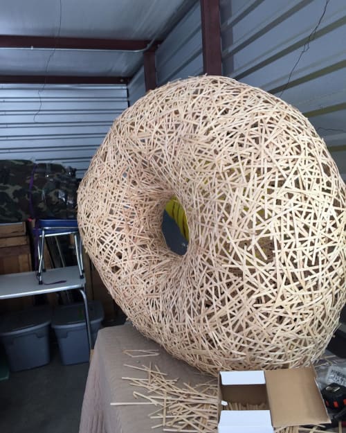 Circular Sculpture | Sculptures by Jonathan Brilliant. Item composed of wood