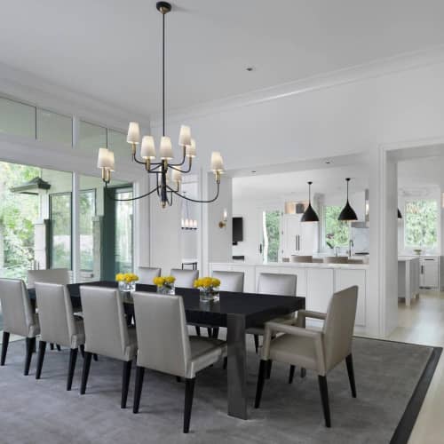 DT-33E Dining Table | Tables by Antoine Proulx Furniture, LLC. Item composed of wood & metal