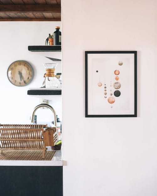 All The Moons Of Our Solar System | Prints by Stella Maria Baer | The Joshua Tree Casita in Joshua Tree. Item made of paper