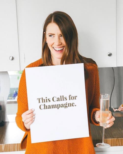 This Calls for Champagne Art Print | Prints by Swell Made Co.. Item composed of paper