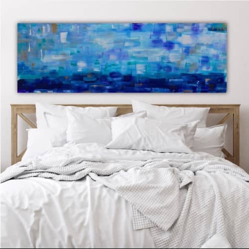 Mid-Century Modern Painting | Oil And Acrylic Painting in Paintings by Debby Neal Arts. Item made of canvas