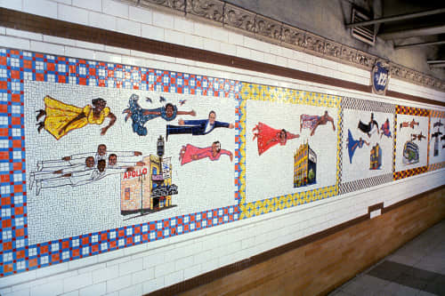 Flying Home: Harlem Heroes and Heroines | Public Mosaics by Faith Ringgold | Harlem-125th Street Station in New York