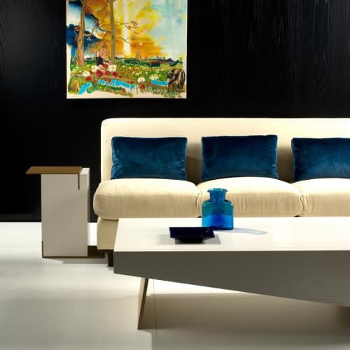 CT-204 Coffee Table | Tables by Antoine Proulx Furniture, LLC. Item made of wood & brass