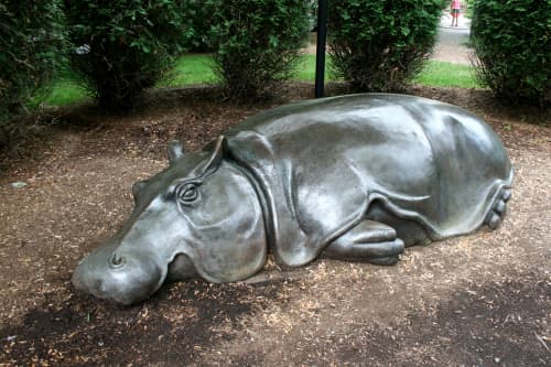 Dr. Burt Brent and his Hippopatomus | Public Sculptures by Dr. Burt Brent | San Francisco Zoo in San Francisco