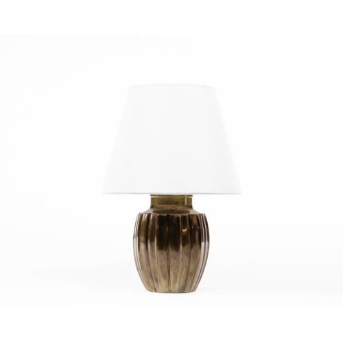 Ocha Tea Caddy Table Lamp | Lamps by Lawrence & Scott. Item composed of brass