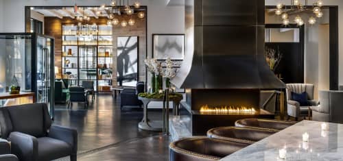 H Series | Fireplaces by European Home | St. Gregory Hotel Dupont Circle in Washington. Item made of steel