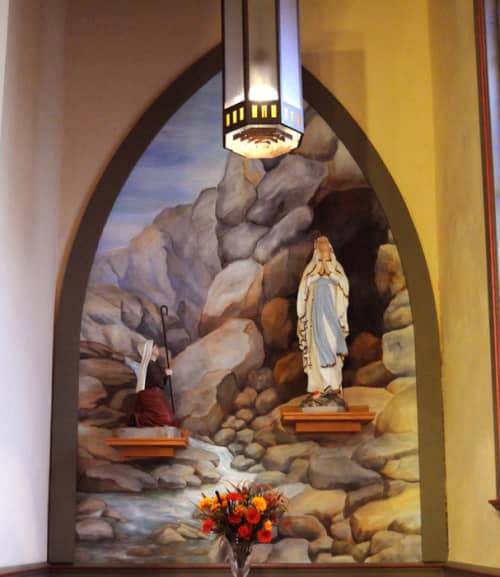 Catholic Church | Murals by Javier Rocabado | Our Lady of Lourdes Church in Colusa