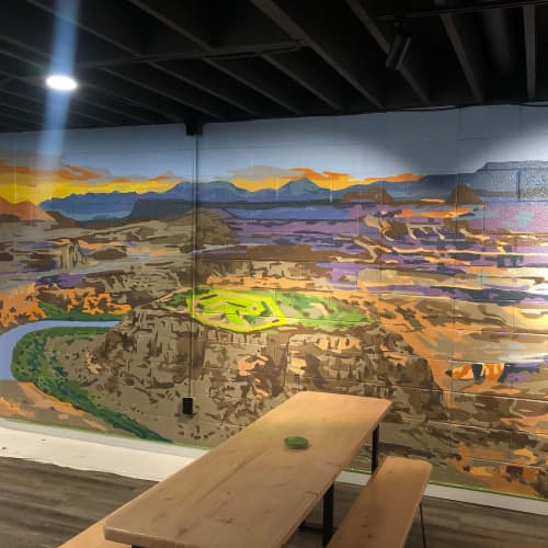 RoHa Brewing Mural | Murals by Josh Scheuerman | RoHa Brewing Project in Salt Lake City. Item made of synthetic