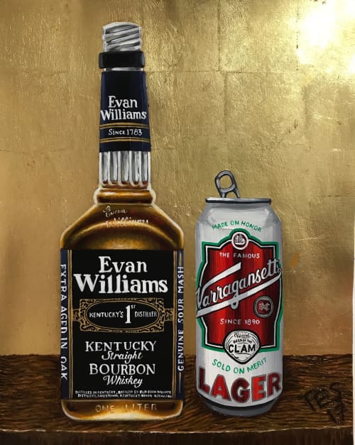 An Even and a 'Gansett | Paintings by Tom Sanford | Uptown Bourbon in New York