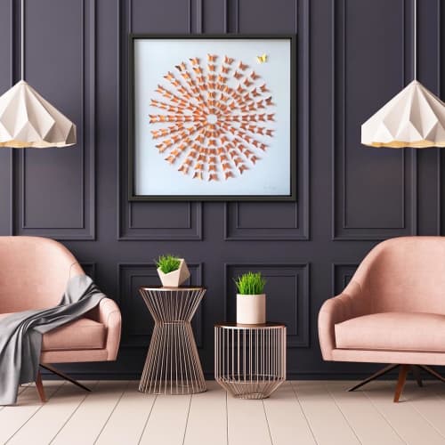 The One That Got Away- copper leaf | Wall Sculpture in Wall Hangings by Lorna Doyan | Broughton Sanctuary in Skipton. Item made of paper