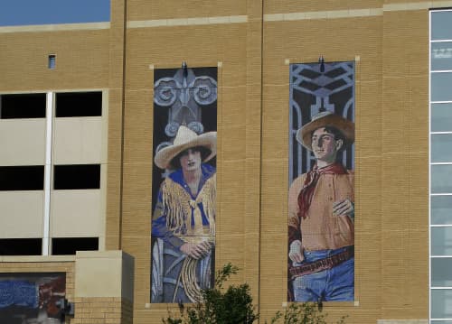Western Heritage Parking Garage | Public Mosaics by Mike Mandel | Will Rogers Memorial Center, Fort Worth, TX in Fort Worth