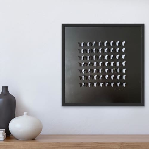 Black on Black Butterfly | Wall Sculpture in Wall Hangings by Lorna Doyan | North London in London. Item composed of paper