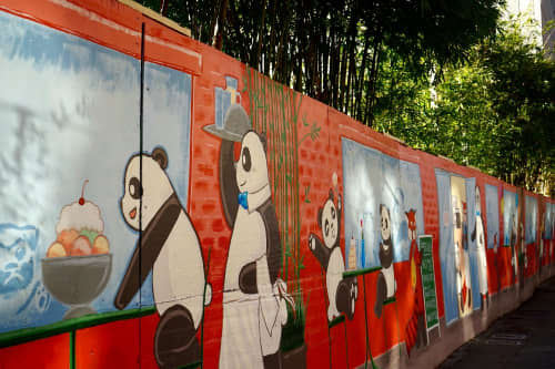 First Street Panda Cafe & Bakery | Street Murals by P.M.B.Q. | San Jose, CA in San Jose