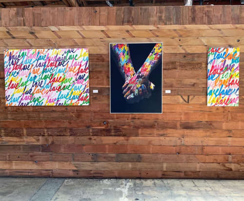 Untitled, Humanity, Colors Run | Oil And Acrylic Painting in Paintings by Ruben Rojas. Item composed of canvas and synthetic