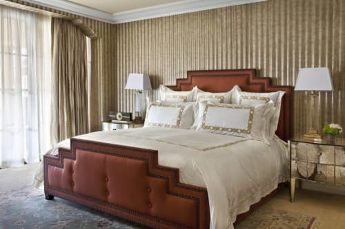 Custom Barbacci Embroidery on Beddings | Linens & Bedding by Barbacci | Montage Beverly Hills in Beverly Hills