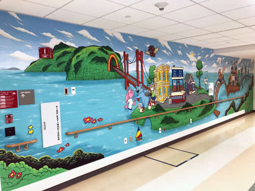 Pediatric Mural | Murals by Sirron Norris | Zuckerberg San Francisco General Hospital and Trauma Center in San Francisco