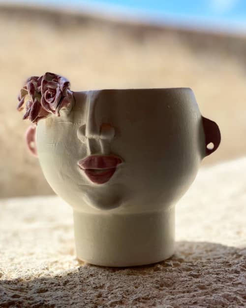 Young Mouth of Rose | Vase in Vases & Vessels by Patrizia Italiano. Item composed of ceramic