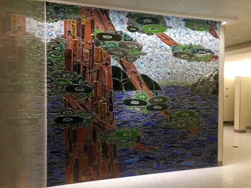 MSP Airport View from a Lake | Public Mosaics by Sheryl Tuorila