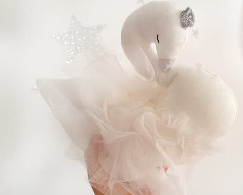 Swan Doll | Pillows by Miss Joyka Handmade Soft Toys/Dolls