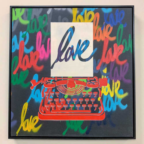 Four Letter Word | Oil And Acrylic Painting in Paintings by Ruben Rojas. Item composed of wood and canvas