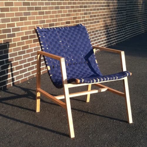 Woven Chair | Club Chair in Chairs by Lucca Zeray | Zeray Studio in Brooklyn. Item composed of wood