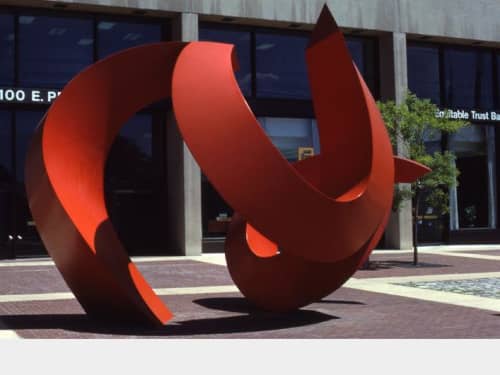 Red Buoyant | Public Sculptures by Mary Ann E. Mears | IBM in Baltimore. Item composed of aluminum