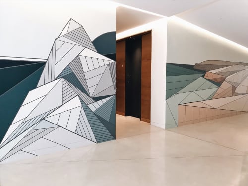 Mount Wilson | Murals by Allison Kunath | 160 Spear St in San Francisco. Item composed of synthetic