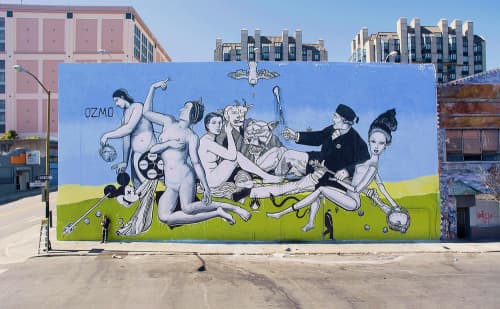 Dejuner sur l'herbe | Street Murals by Ozmo | Mitchell Brothers O'Farrell Theatre in San Francisco