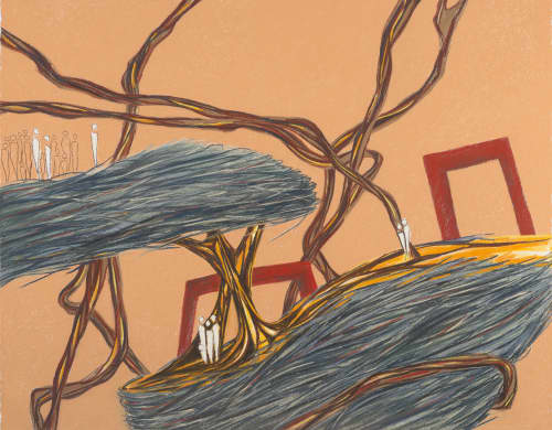 Nested | Drawings by Elvira Dayel | Triton Museum of Art in Santa Clara. Item made of paper