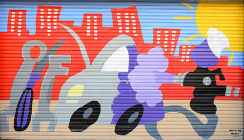 Daytona Auto | Street Murals by Nancy Cato | 1719 Ocean Ave in San Francisco