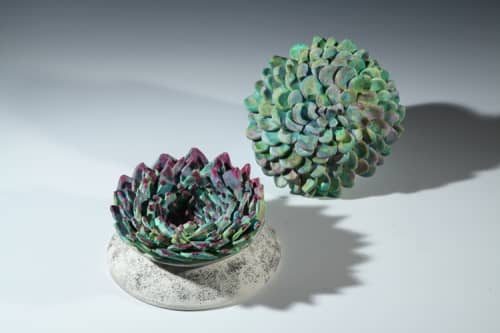 Succuents | Tableware by Shelley Simon | Ruby's Clay Studio & Gallery in San Francisco