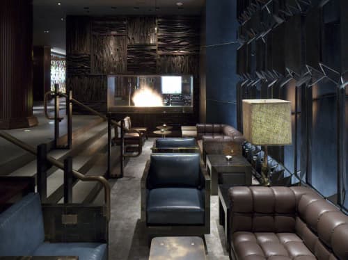 The Royalton Hotel | Divider in Decorative Objects by Amuneal | Royalton Hotel in New York. Item made of brass
